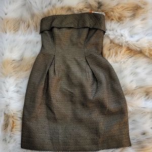 Shoshanna Black and Gold Dress